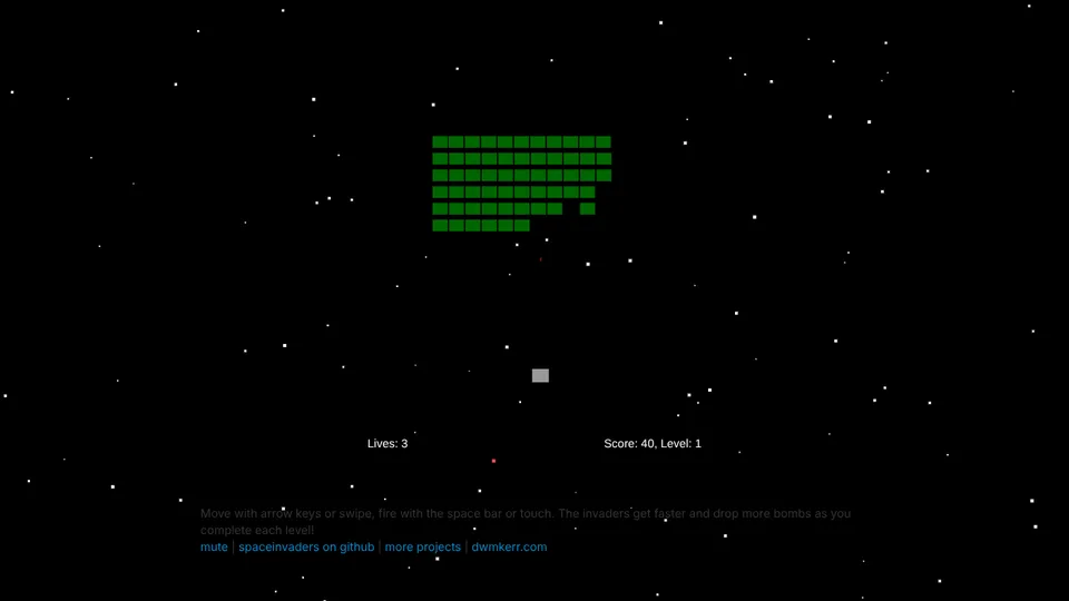 Space Invaders game artwork